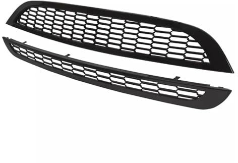 Rejilla Radiador 2pcs para Mini para Cooper R50 R52 R53 2001-2006 Delantero Superior E Inferior Honeycomb Mesh Grilla Rejilla Delantera Black 51137026202 Parrilla Delantera Coche
