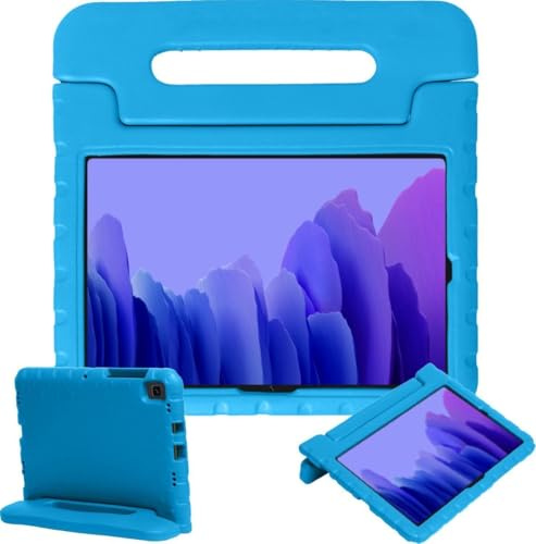 BTH - Kinderhülle für Samsung Galaxy Tab A7 (2020) - Stoßfest mit Leichtgewicht Griff Blau