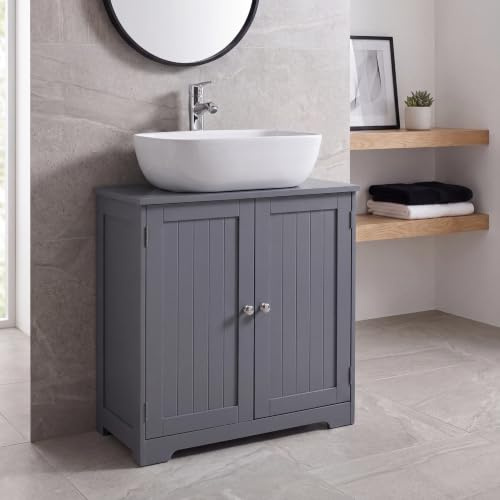 Bath Vida 2 Door Under Sink Cabinet, Grey (FSC 100%) (Grey)