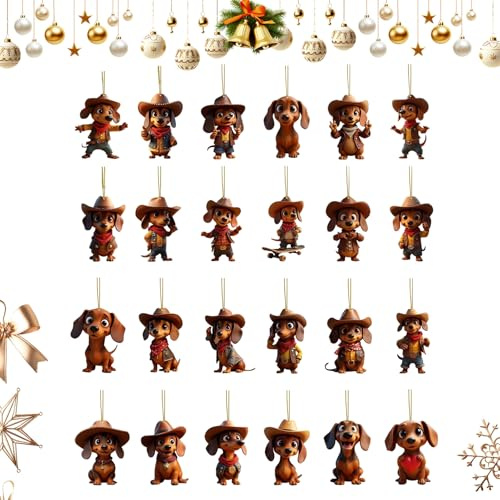 Weihnachts-Countdown-Kalender Acryl Sammlerstück Saisonales Andenken