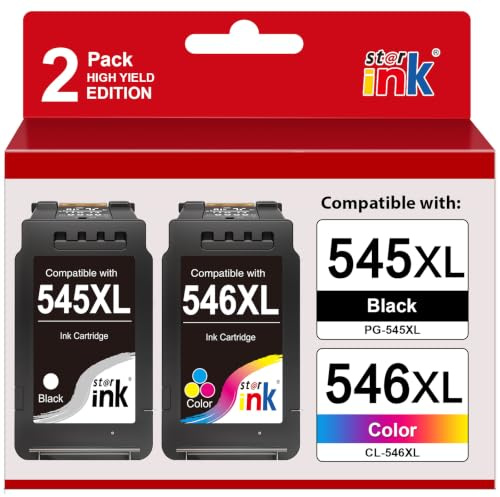 PG 545 CL 546 XL PG-545XL CL-546XL Ersatz für Canon Druckerpatrone 545 546 | 545XL 546XL Multipack Kompatibel für Canon pixma MX495 TR4550 TR4551 MG2550s MG2555s TS3150 TS3151 TS3350 Patronen,2 Pack