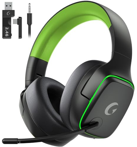 Gvyugke 2,4GHz Kabelloses Gaming Headset für PS5, PS4, PC, Switch, Mac