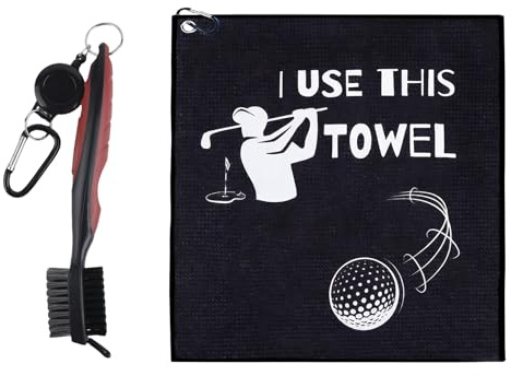 HAOXYO Golfschläger Reinigungsbürste und Handtuch Set