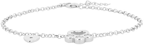 Akzent Armband Damen - Premium Armband Damen in Schwarz aus 925/- Silber, rhodiniert, 100% Wasserfest & Hautverträglich