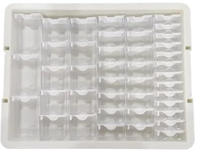 Cowbol Ksutih 42/50/78 Grids Box Elizabeth Ward Bead Storage Portable Container Transparent Diamond Painting Plastic Storage Box(42 gird)