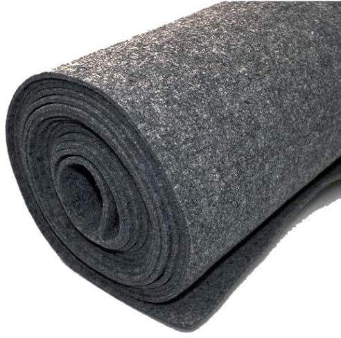 Carpet Studio Filz Teppich Dunkelgrau, Filzstoff 20m x 200cm, Filzmatte, Teppichboden, Filz Meterware für Party, Camper, Boote, Lieferwagen, BFLs1
