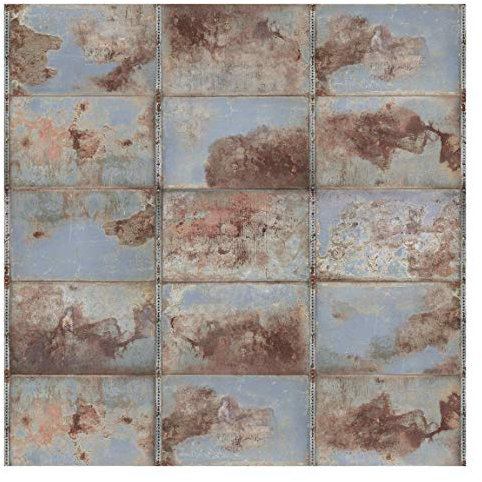 3D Fototapete - Shabby Industrial Metalloptik - Vliestapete Quadrat, Größe HxB: 288cm x 288cm