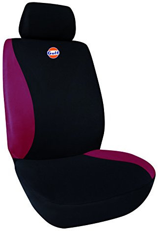 GULF 76120black/Red Futter Einzelbild Universal für Auto mit Kopfhörer für Kopfstütze, Schwarz/Rot