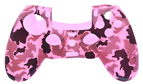 BESPORTBLE Schutzhülle aus Silikonkautschuk für 4 Controller (Camouflage Pink)