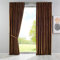 Gardinenbox 20357 Milano Lot de 2 Rideaux occultants en Velours Opaques à Passants, avec Cordon de Serrage et Bande à Repasser pouvant être raccourcis Taupe 280 x 135 cm