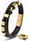 SERASAR Pulsera Cuero Hombre Oro 17cm Dorado Pulseras Hombres Brazalete Brazaletes Pulso Muñequera Muñequeras Bisuteria Joyeria Nudos Cuerda Leather Bracelet Jewellery Bandera España