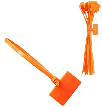 250PCS Nylon Zip Ties Cable Label Mark Tags, Self-Locking Cord Power Making Label Mark Tags for Home and Office