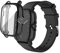 PaceBid Coque Compatible avec Amazfit GTS 2, Tout Autour de Protection Housse en TPU Transparent de Protection Transparent Haute Définition pour Amazfit GTS 2- Noir