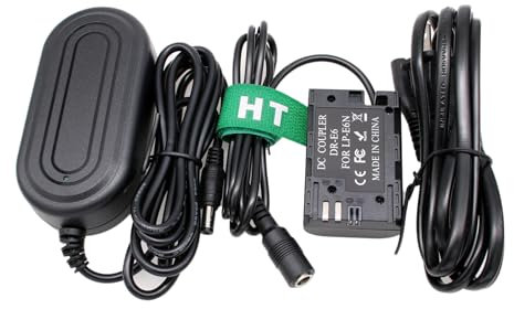HangTon LP-E6N LP-E6NH Dummy Battery AC DC Power Adapter für Canon R5C R7 R6 R6II R5 R 6D 7D 5D Mark II IV EOS SMALLHD 500 700 Portkeys PT5 Monitor