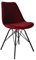 Kick Collection Esszimmerstühl Velvet - Samt - Rot - Modern und Hochwertig - Samtstoff und Metall - Erhältlich in vielen Farben