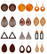 XiYee 12 Paare Holz Ohrringe für Damen - Ethnische Afrikanische Hänger Baumelnde Ohrringe Mit 316L Edelstahl Haken - Böhmen Vintage Schmuck
