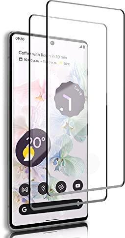 Three-Tree Verre Trempé Protection Écran pour Google Pixel 6 Pro [Lot de 2], Compatible avec Lecteur d’Empreinte, Dureté 9H Film, Vitre Protecteur de Couverture Complète 3D, Sans Bulles, Super Clair