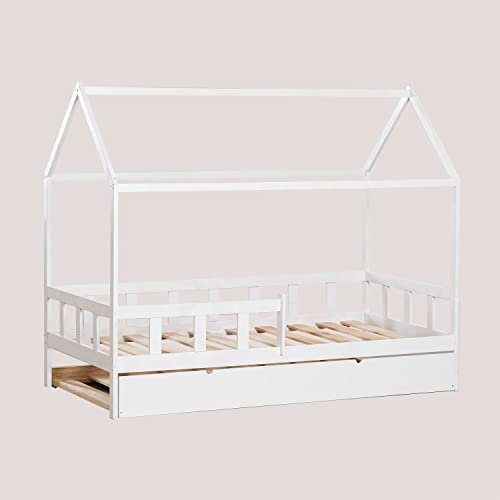 SKLUM Bett aus Holz für 90cm Matratze Kelly Kids Weissholz