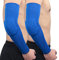 RGA Ellenbogenschoner, Basketball-Schützen, Basketball-Ellenbogen-Armschutz, gepolstert, Kompressionsschutz, Ellenbogenarm-Ärmel, Blau (2 Stück), Größe L