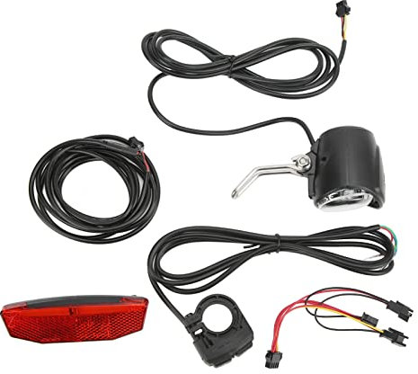 BuyWeek Set di fanali Posteriori per Bici elettriche, luci di Avvertimento Posteriori Anteriori per Bici elettriche da 12V a 72V con Interruttore e Cavo