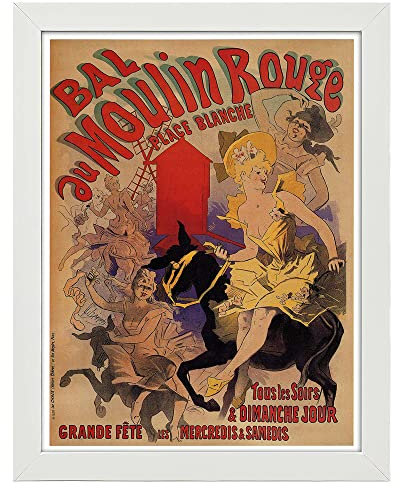 Legendarte - Poster, Vintage Kunstdruck Bal au Moulin Rouge - Bild, Wanddekoration 50 x 70 cm