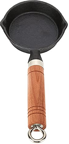 Alvinlite Eierpfanne Omelettpfanne Eierpfanne Antihaftlackierung Gusseisen Omelettpfanne für Spiegelei mit Holzgriff Eierpfanne