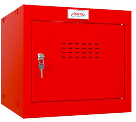 Phoenix CL0344RRK Size 1 Red Cube Locker with Key Lock