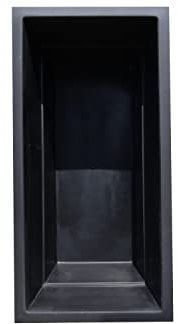Wacredo GFK Rechteckbecken 240 x 120 x 100cm Kneippbecken Teichbecken Wasserspielbecken architektonisches Wasserbecken für Wasserspiel Glasfaser (Schwarz)