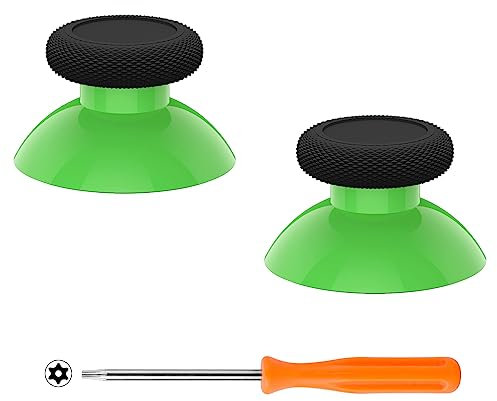 eXtremeRate 2 farbige Thumbsticks für Xbox Series X/S Controller,für Xbox One Standard/One X/S/Elite V1,Analog Stick Joystick Analogsticks Aufsätze Zubehör-Grün&Schwarz