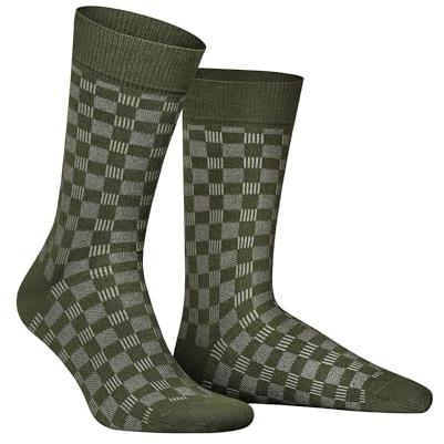 Hudson Herren Socken Board gemustert army green 0112 39-42