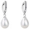 Hmzidz Perlenohrringe Hängend Tropfenform,Kreolen Mädchen 925 Sterling Silber,Zierliche Perlen Creolen Klein,Hängeohrringe Weiße Perlen,Modeschmuck Hoops Ohrhänger für Damen Frauen