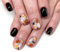 JUSTUSNX 24pcs Black Short Fake Nails Pumpkin False Nails Halloween Press on Nails for Women and Girls (C)