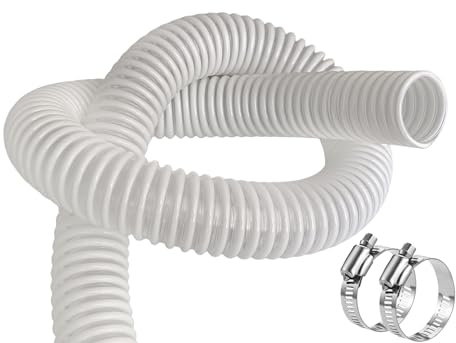 Tubo di collegamento per pompa filtro piscina ID 3,8 cm per piscine fuori terra, tubo di ricambio, 1,8 m