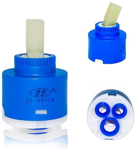 2 Pcs Plastic Mixer Tap Cartridges Ceramic Faucet Cartridge Faucet Valve for Bathroom or Kitchen Inner Control Faucet Valve Repair Replacement Blue 35mm/40mm