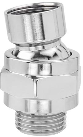 Gasea Shower Head Adapter, 360° Universal Rotating Shower Head Ball Connector, Adjustable Angle Swivel Connector Fits Fixed Hand Held Rain Shower Heads Extension Component