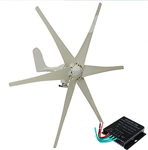 AISINILALAO Tragbarer Windkraftanerator, 2000W -3000W mit MPPT -Ladungsregler Windmill RV Yacht Farm Kleiner Windgenerator Hausgebrauch (weiß),12v