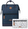 Cabaïa - Adventurer Rucksack Port Antonio Maxi 23L - Wasserabweisend - Laptopfach bis zu 15 Zoll - 2 Vordertaschen - vegan zertifiziert - Rucksack für Reisen und Arbeit, Damen & Herren - Blau
