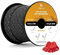 Abma Cord 30M Cuerda de Tienda Campaña Reflectante 3mm con 6 Pcs Tensores Ajustador - MAX. 200kg - Reflectante Negro