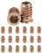 Jeboler 20Pcs M6 (6mm) X 20mm Threaded Inserts for Wood, Flanged Hex Socket Nut, Zinc Plated Carbon Steel Hex Drive Head Nut for Wood Furniture