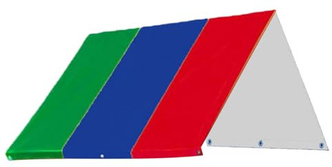 Playground Canopy Playset Canopy Replacement, Oxford Cloth Playground Canopy, Waterproof Sunproof Dustproof Playhouse Cover for Outdoor, Green Blue Red 132*228cm