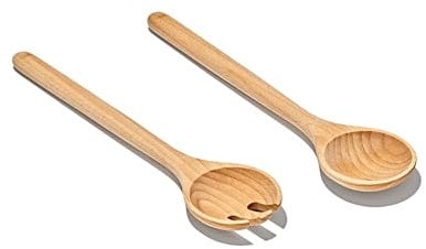 OXO Good Grips Posate per Insalata in Legno di Faggio – Set di 2 Pezzi, Utensili da Cucina Resistenti per Servire Facilmente, Accessori da Cucina