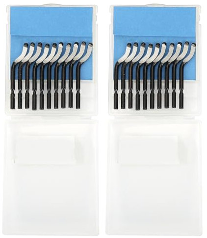20pcs BS1010 HSS Deburring Blades Set, Suitable for Brass, Iron, Copper, PVC, Plastic, Aluminum, Steel, 3D Printed Plastics 20pcs BS1010 HSS Deburring Blades