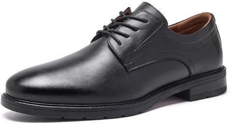 SHULOOK Anzugschuhe Oxford Schuhe Herren Classic Business Derby Schuhe Herren Comfort Schnürhalbschuhe (Schwarz EU 45)