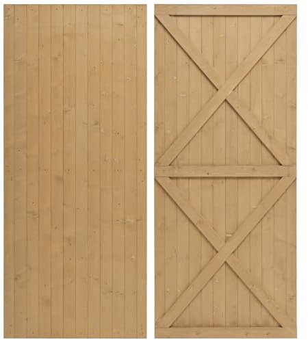 DKIEI Wooden Garden Gate, 183x85 cm Wooden Gate for Garden
