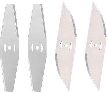 4 pièces lames métalliques pour coupe bordure lame de débroussailleuse en métal pour coupe gazon et accessoires de tondeuse à gazon, disque, lame diamant et lame en croissant