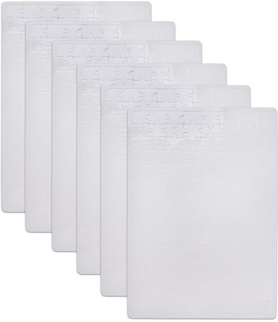 Sublimation Puzzles Blank 120 Pieces Cardboard A4 Customizable Jigsaw Puzzle White, for Heat Press | Ideal for DIY, Gifts & Crafts | 21 x 29.8 cm (Set-6)