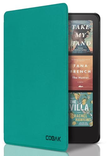CoBak Funda para 7 Kindle Paperwhite 12th Generation 2024 y Kindle Colorsoft Signature Edition 2024 7 Pulgadas - Funda Protectora Ligera con Auto Sueño/Estela, Verde Jade
