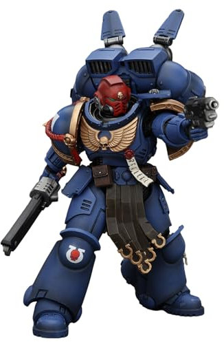 JOYTOY Warhammer 40k Space Marine Age 15+ 2, 1/18 Uitramarines Sergeant Gadriel Action Figure Collect Model
