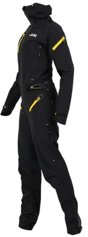 dirtlej dirtsuit core edition ladies black/honey v.4, Matschoverall für Mountainbikerinnen Damen (black/honey, XL)