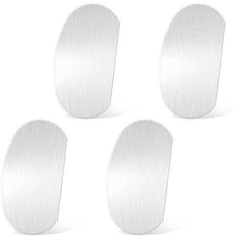Mabor 4Pcs Stainless Steel Clay Scraper, Pottery Ribs Serrated Scraper Clay Sculpture Cutter Crafts Tool Ceramics Sculpting Tools Kits for Texturing Artists Modeling Potter
